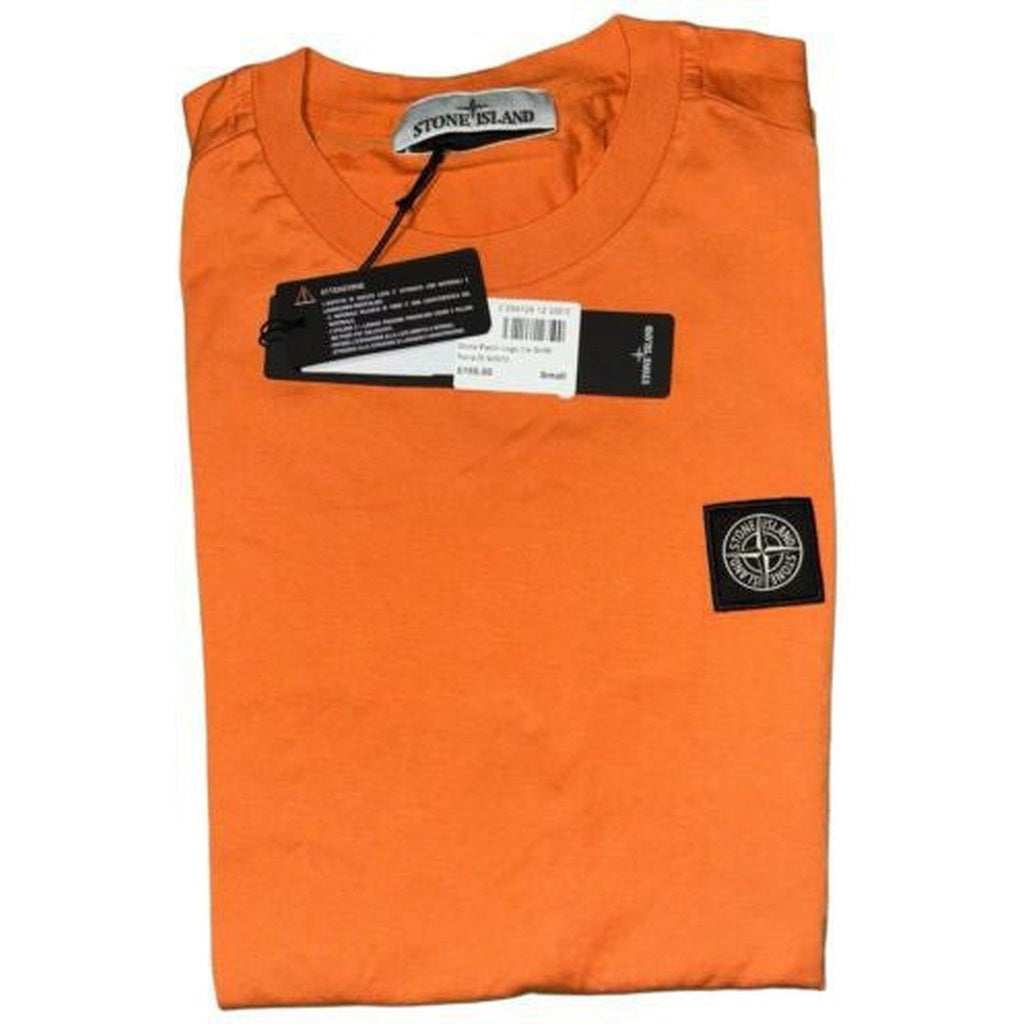 Stone Island Sienna Orange Patch Logo T-Shirt