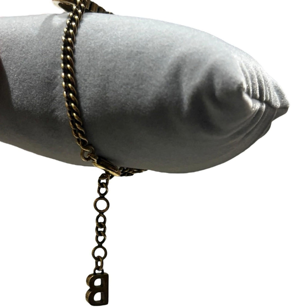 Stunning Balenciaga Logo Gold Tone Bracelet In Box RRP £350