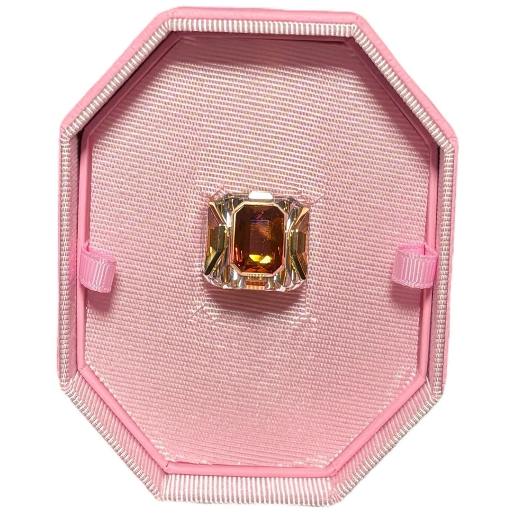Swarovski Chroma Cocktail Ring Multicoloured Pink Gold-tone Plated