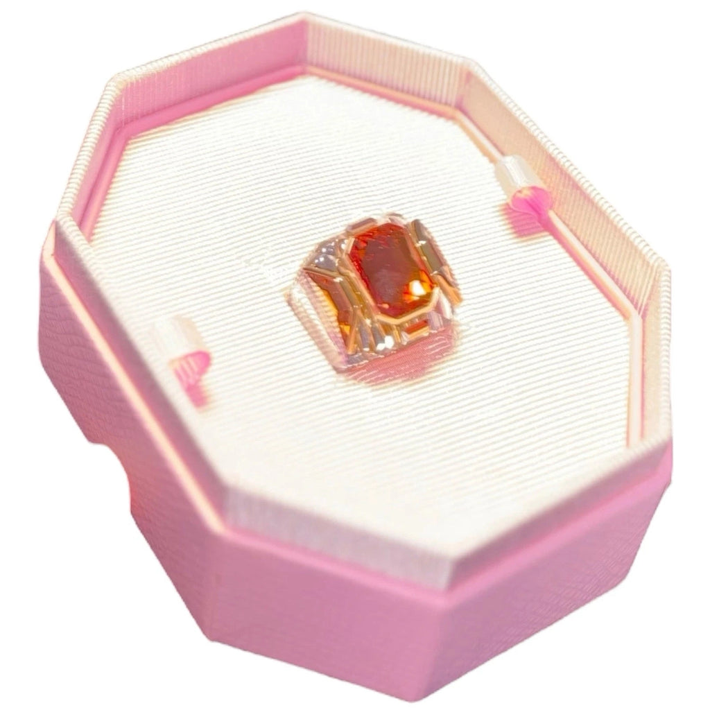 Swarovski Chroma Cocktail Ring Multicoloured Pink Gold-tone Plated