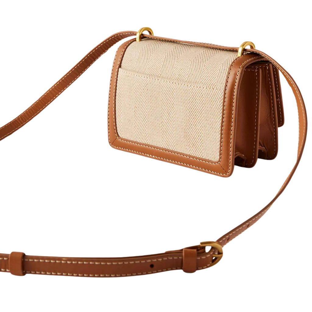 Ted Baker Fitzrov Mini Canvas Tan Brown Shoulder Bag