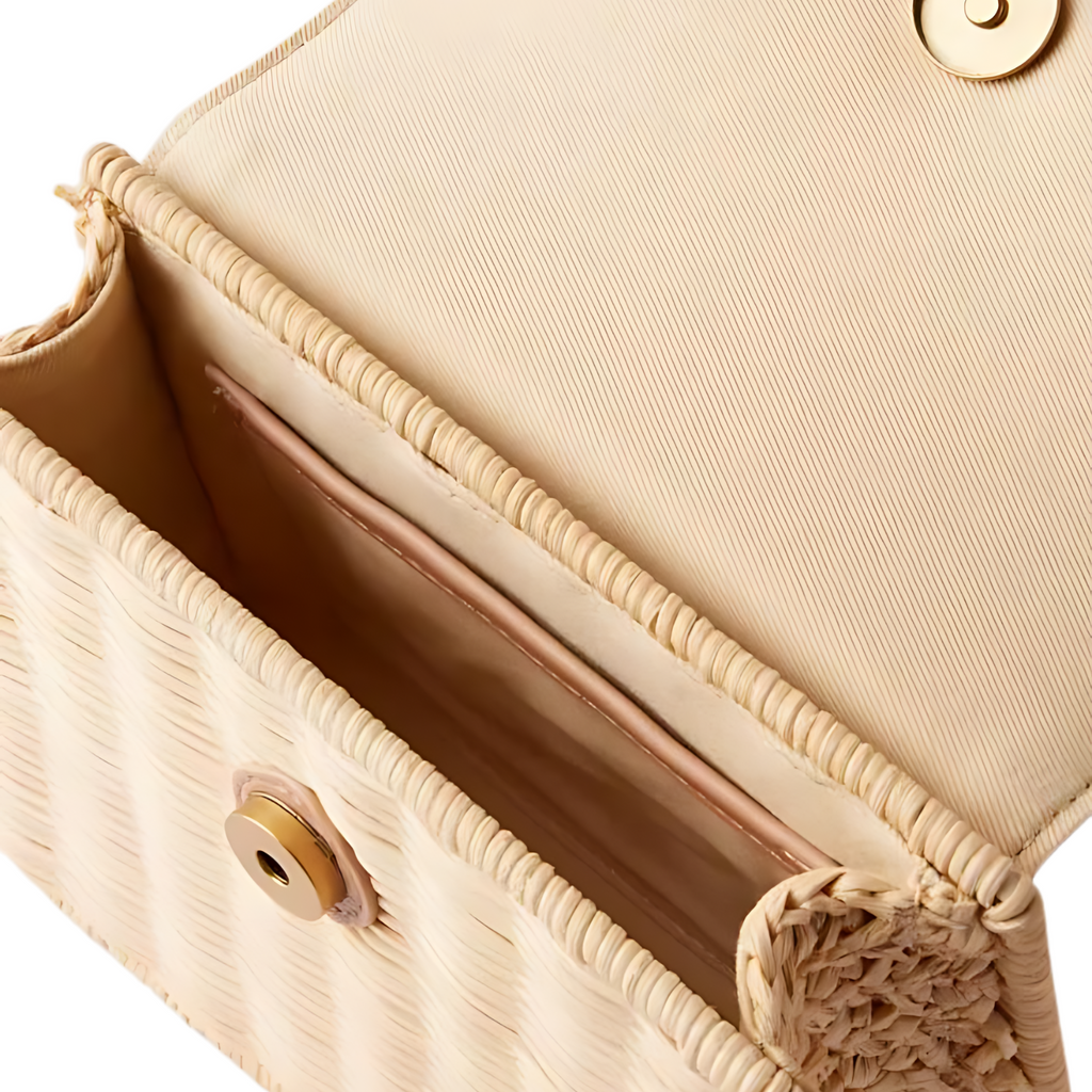 Ted Baker Jaylisa Rattan Crossbody Camel Bag