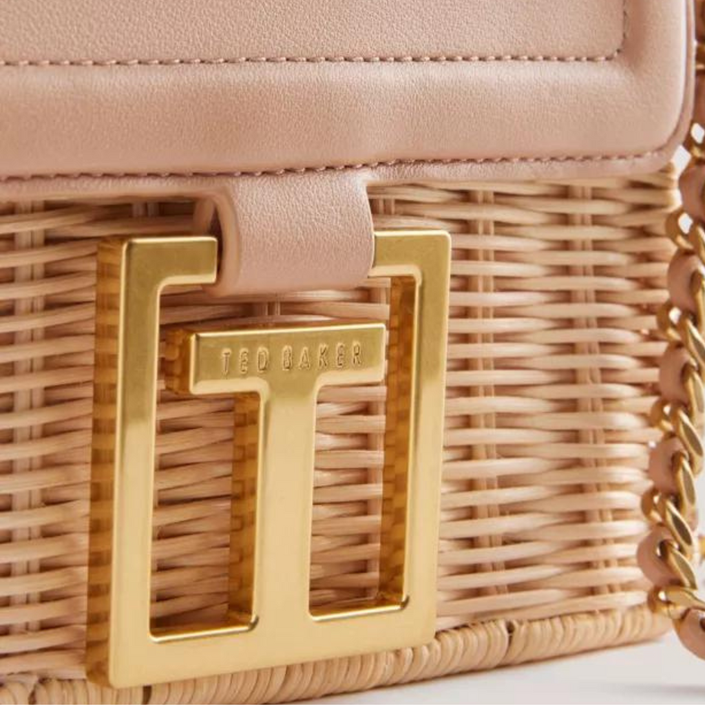 Ted Baker Jaylisa Rattan Crossbody Camel Bag