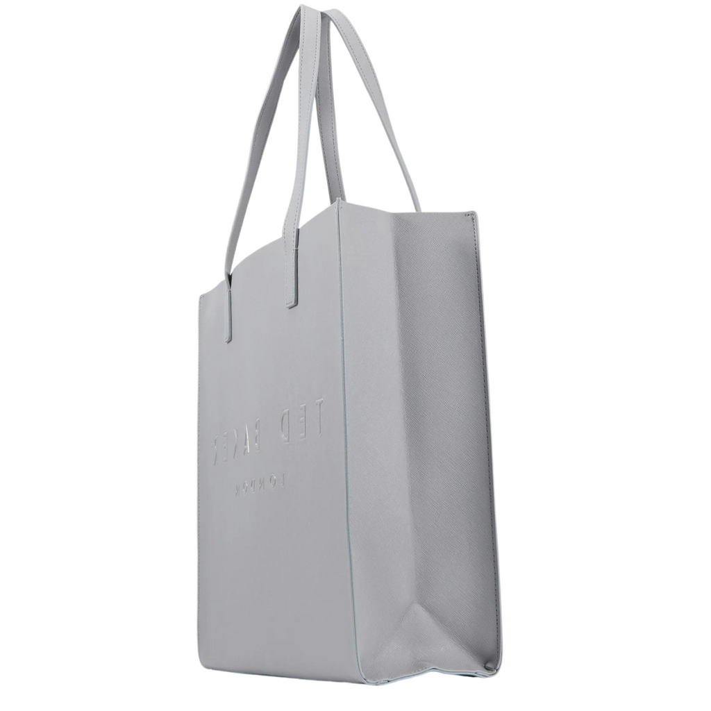 Ted Baker Large Faux Leather Tote Shopper Bag Grey