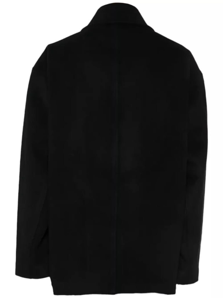 Men's Black Wool Peacoat by The Frankie Shop