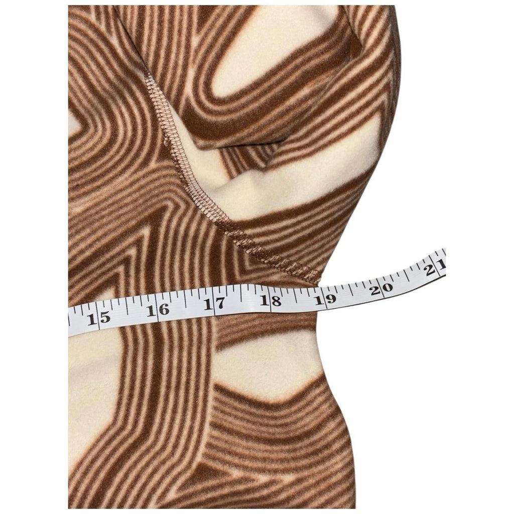 The North Face Glacier Printed Fleece Top Brown 1/4 Zip