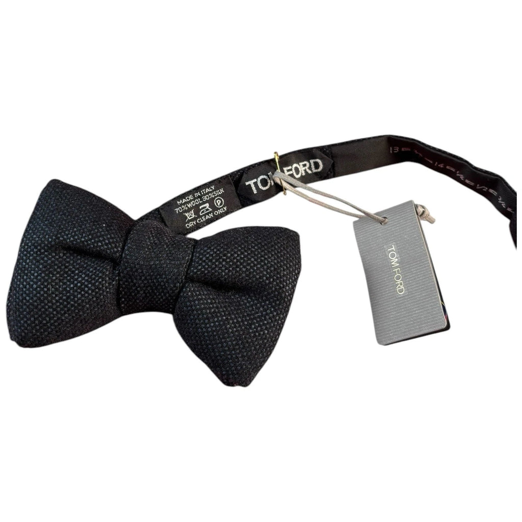 Tom Ford Men's Black Silk Wool Bow Tie