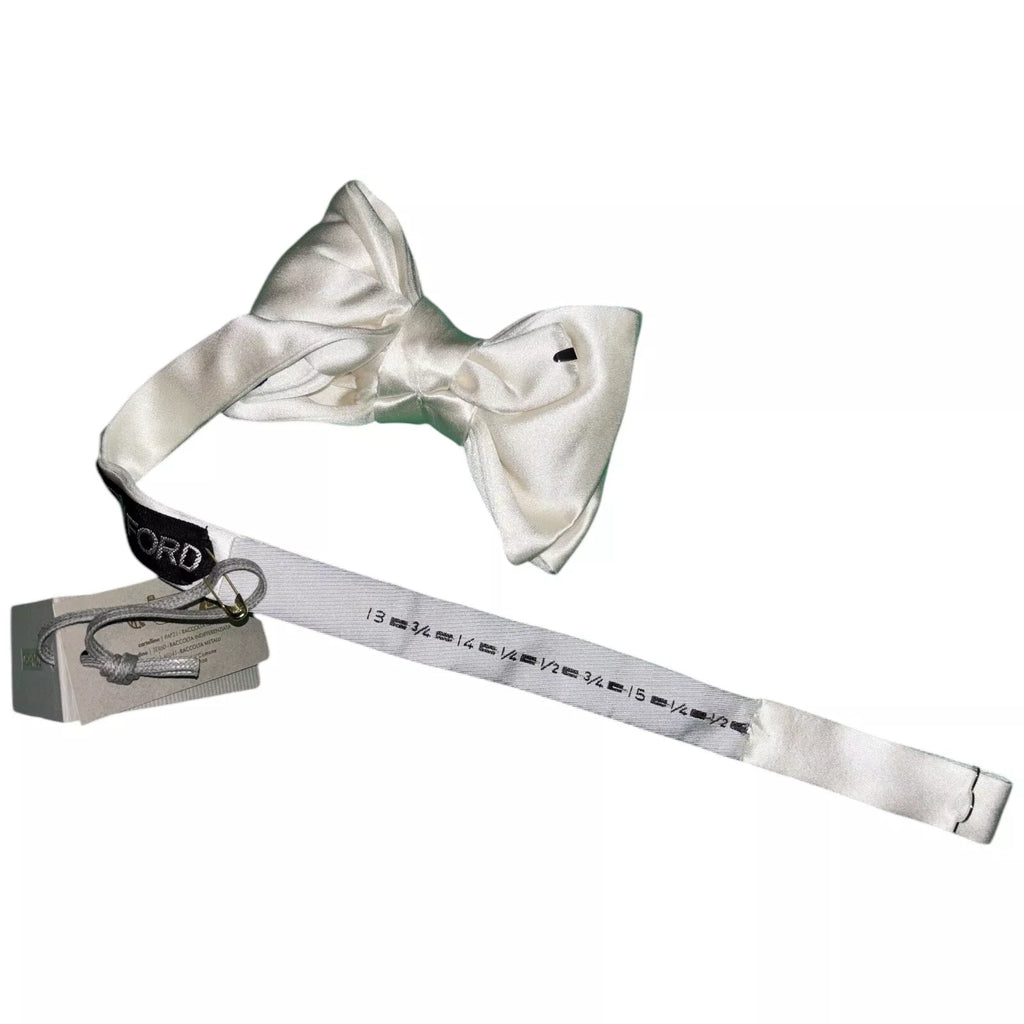 Tom Ford Men's Designer Silk Bow Tie White