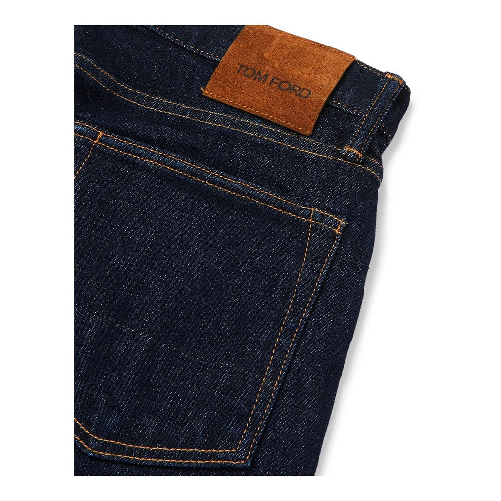 Tom Ford Slim-Fit Stretch-Denim Navy Jeans