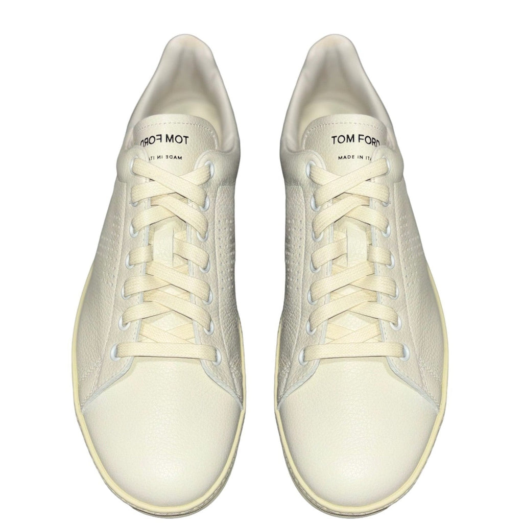 Tom Ford White Leather Low Top Trainers 'Warwick'