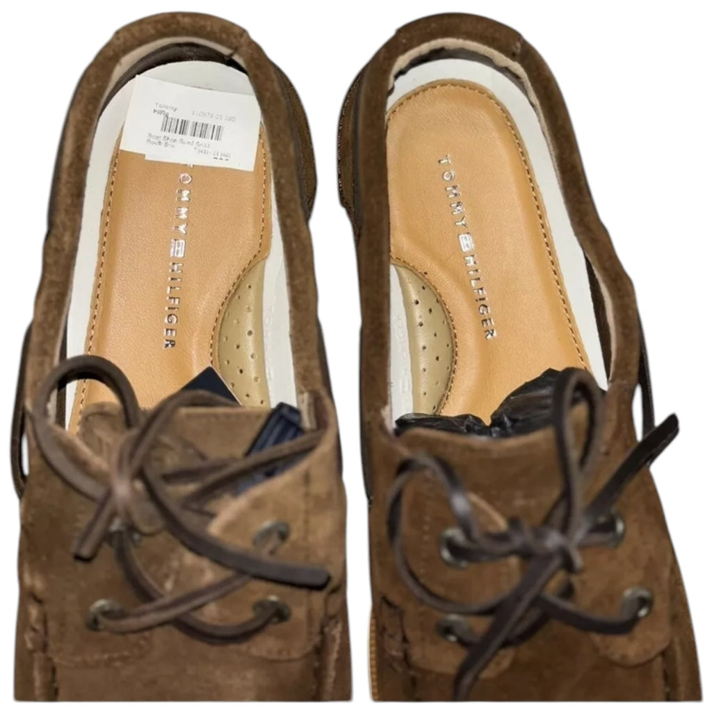 Tommy Hilfiger Brown Suede Boat Shoes for Men