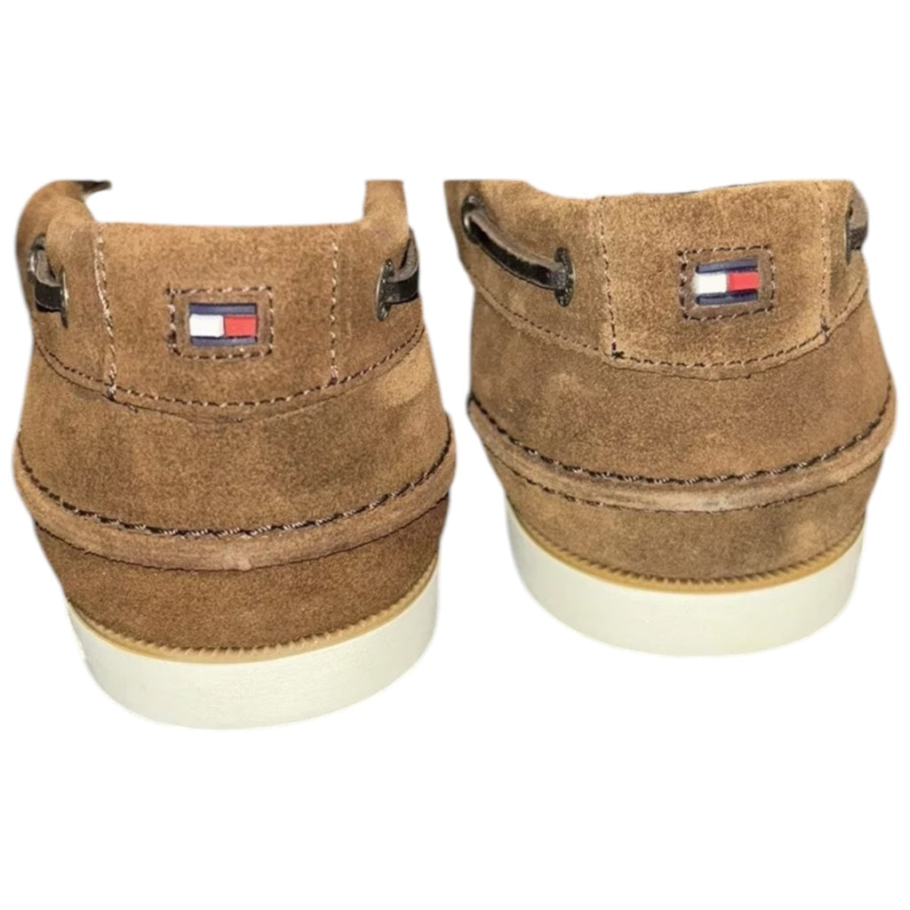 Tommy Hilfiger Brown Suede Boat Shoes for Men