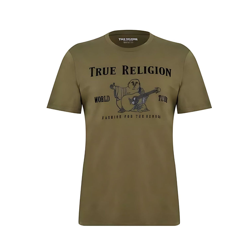 True Religion Khaki Green Short Sleeve T-Shirt