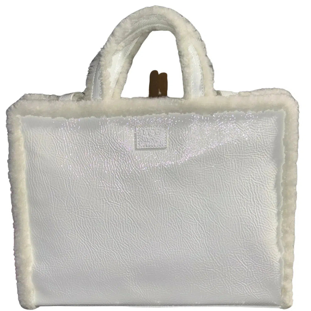 UGG X Telfar White Faux Fur Tote Bag