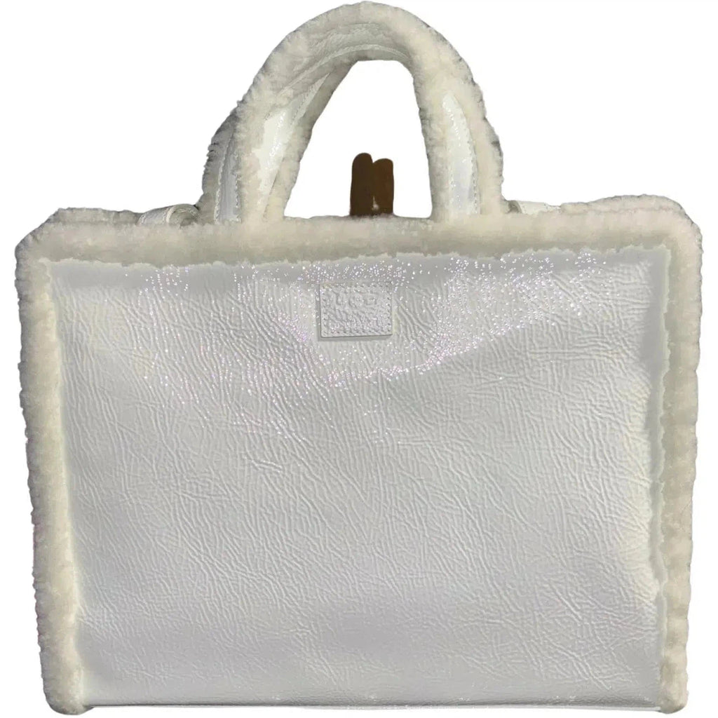 UGG X Telfar White Fur Tote Bag