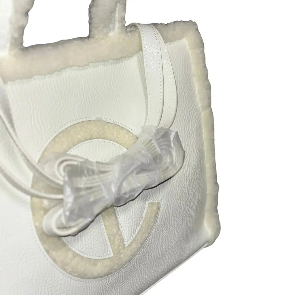 UGG X Telfar White Fur Tote Bag