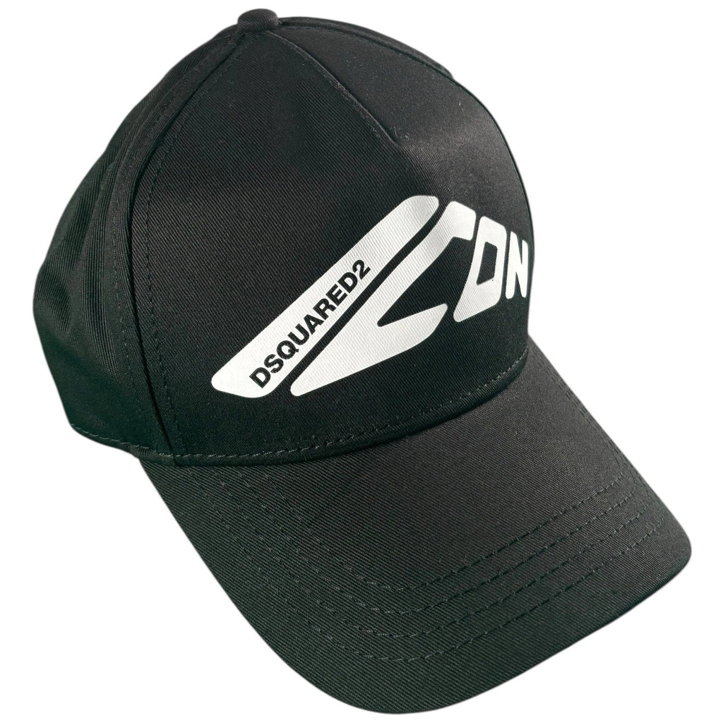Black White Dsquared2 Iconic Logo Baseball Cap