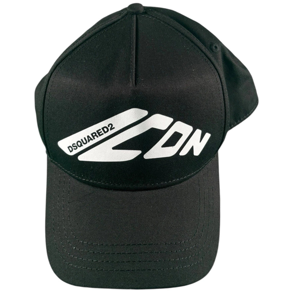 Black White Dsquared2 Iconic Logo Baseball Cap