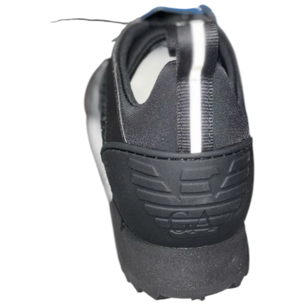 Unisex Adults EA7 Emporio Armani Black White Woven Trainers