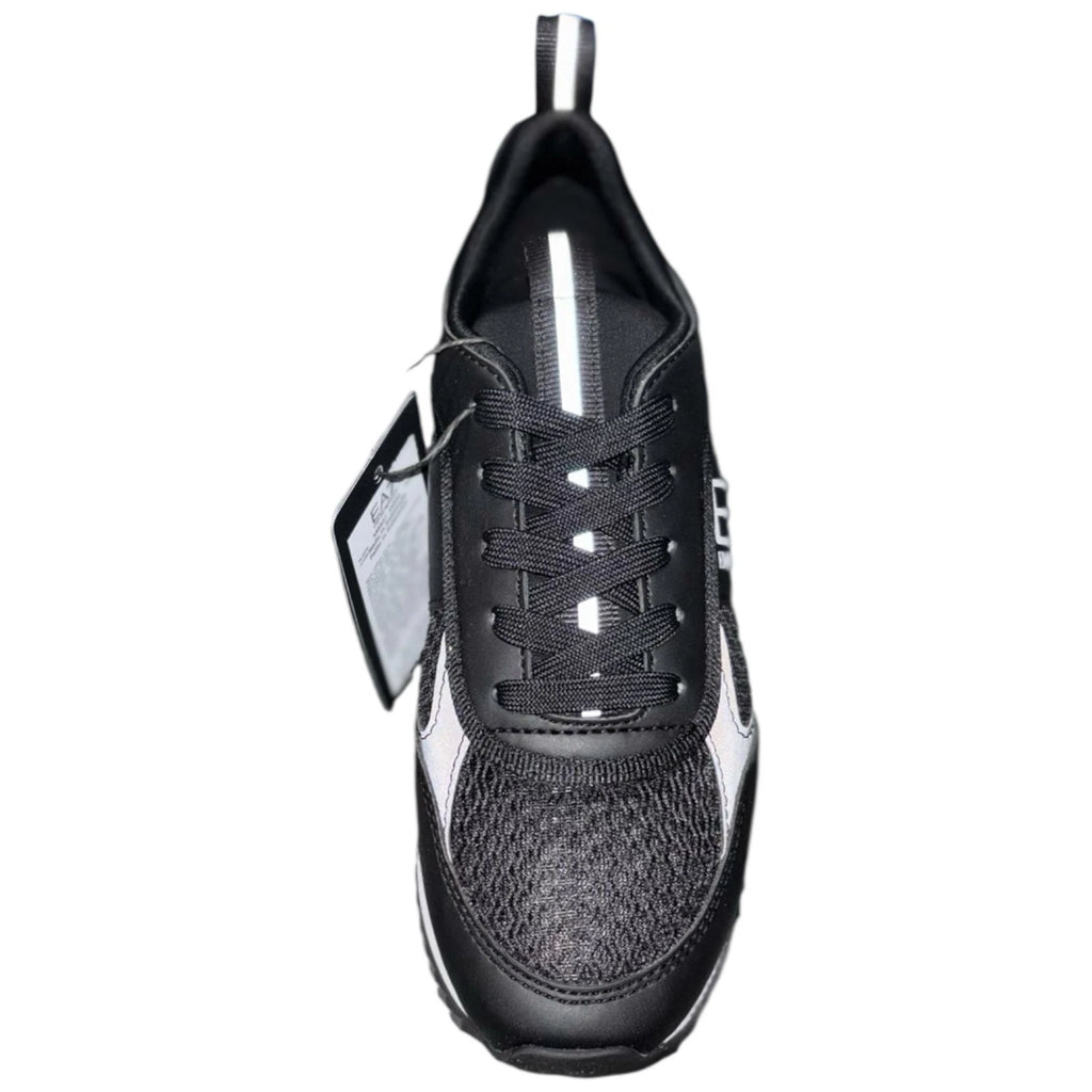 Unisex Adults EA7 Emporio Armani Black White Woven Trainers