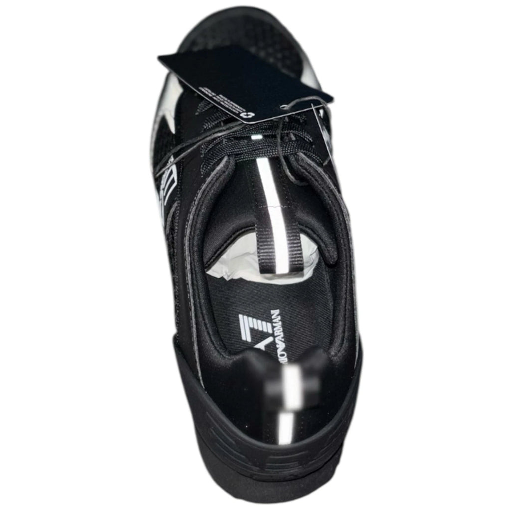 Unisex Adults EA7 Emporio Armani Black White Woven Trainers
