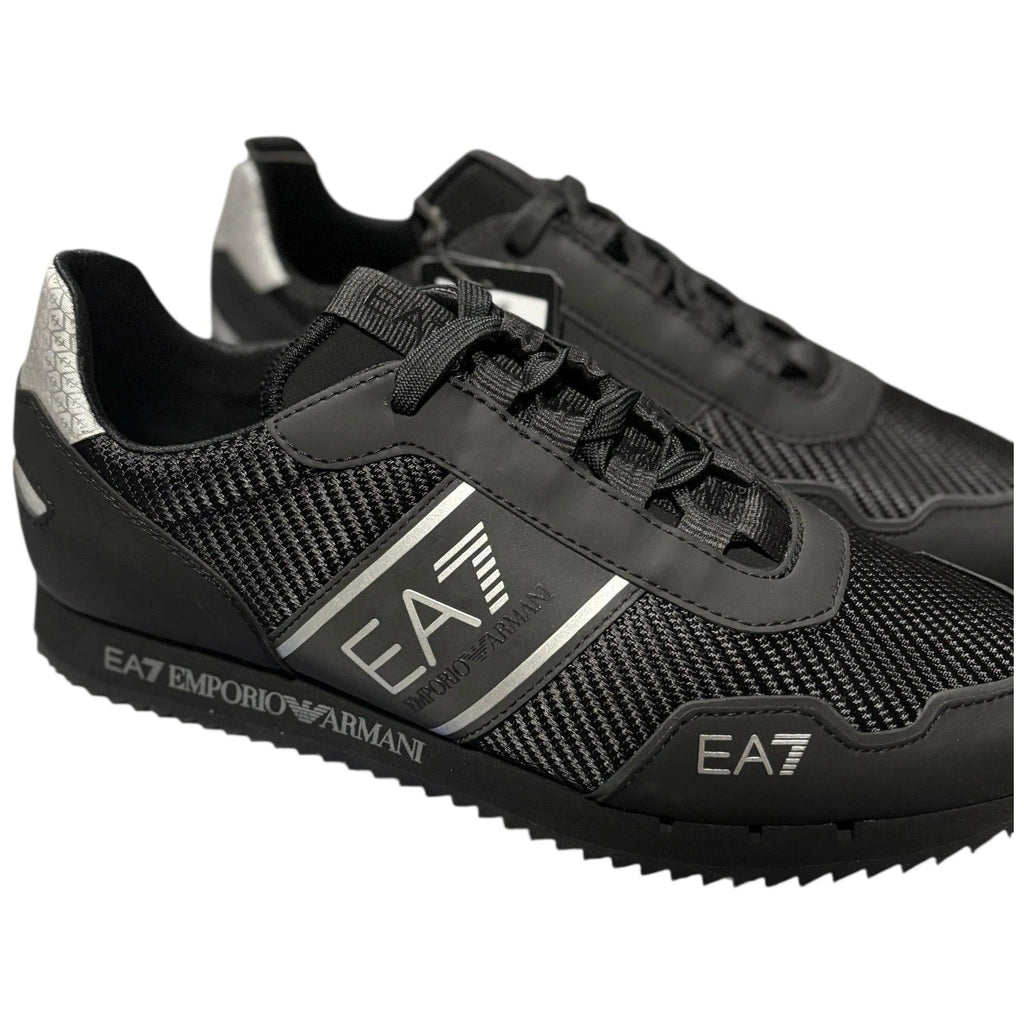 Unisex Adults Emporio Armani EA7 B&W 2.0 Trainers Silver Black