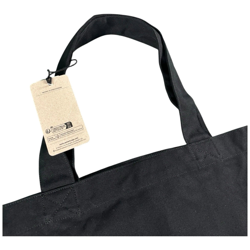 Unisex Black Carhartt WIP Graphic-Print Canvas Tote Bag