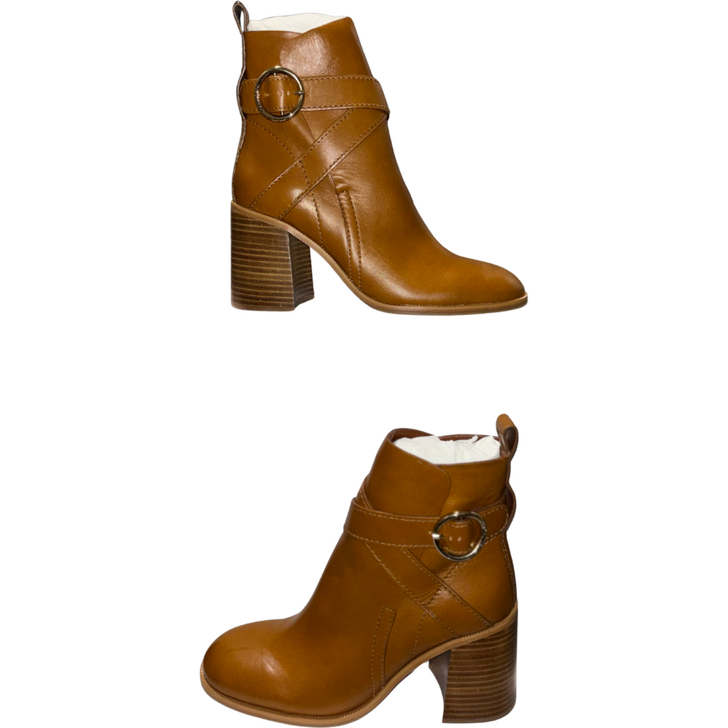 See by Chloe Lyna Gaucho Boots in Tan