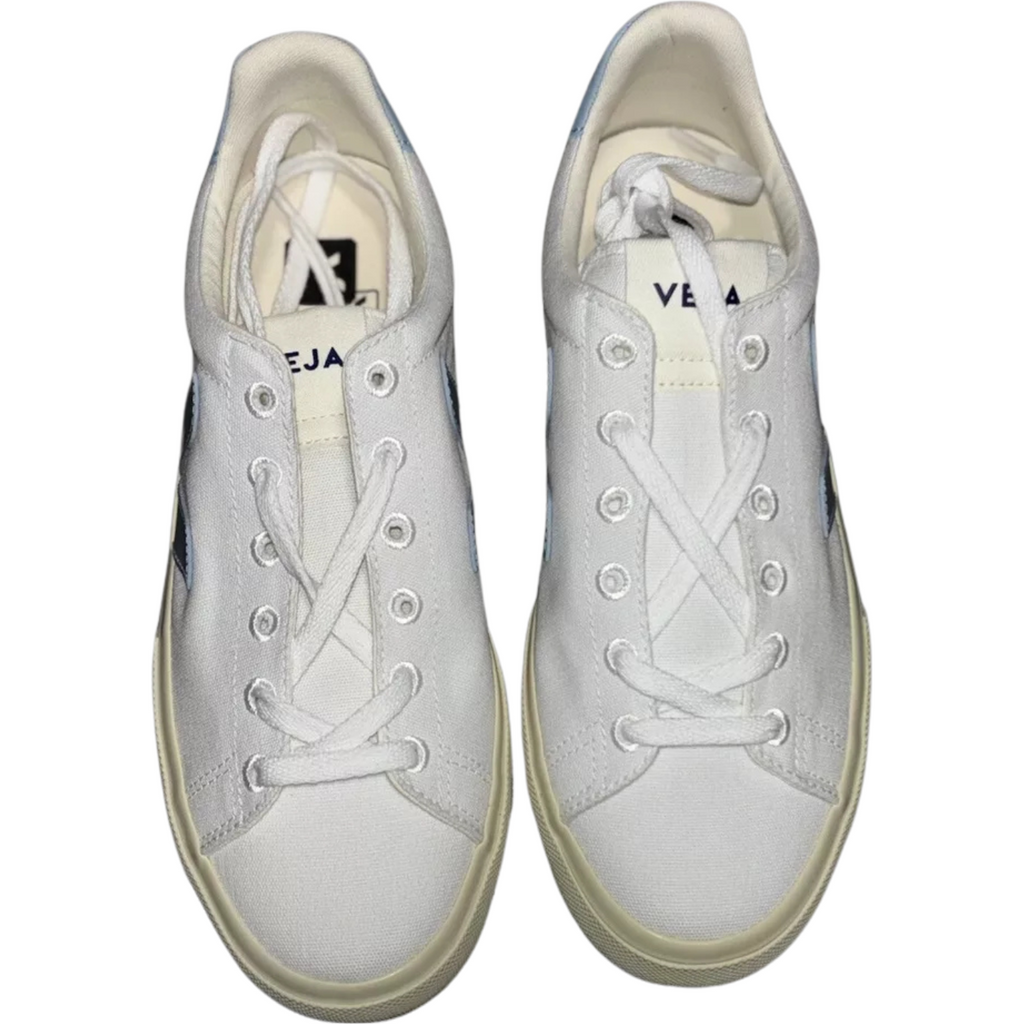 Veja Campo White Blue Natural Trainers