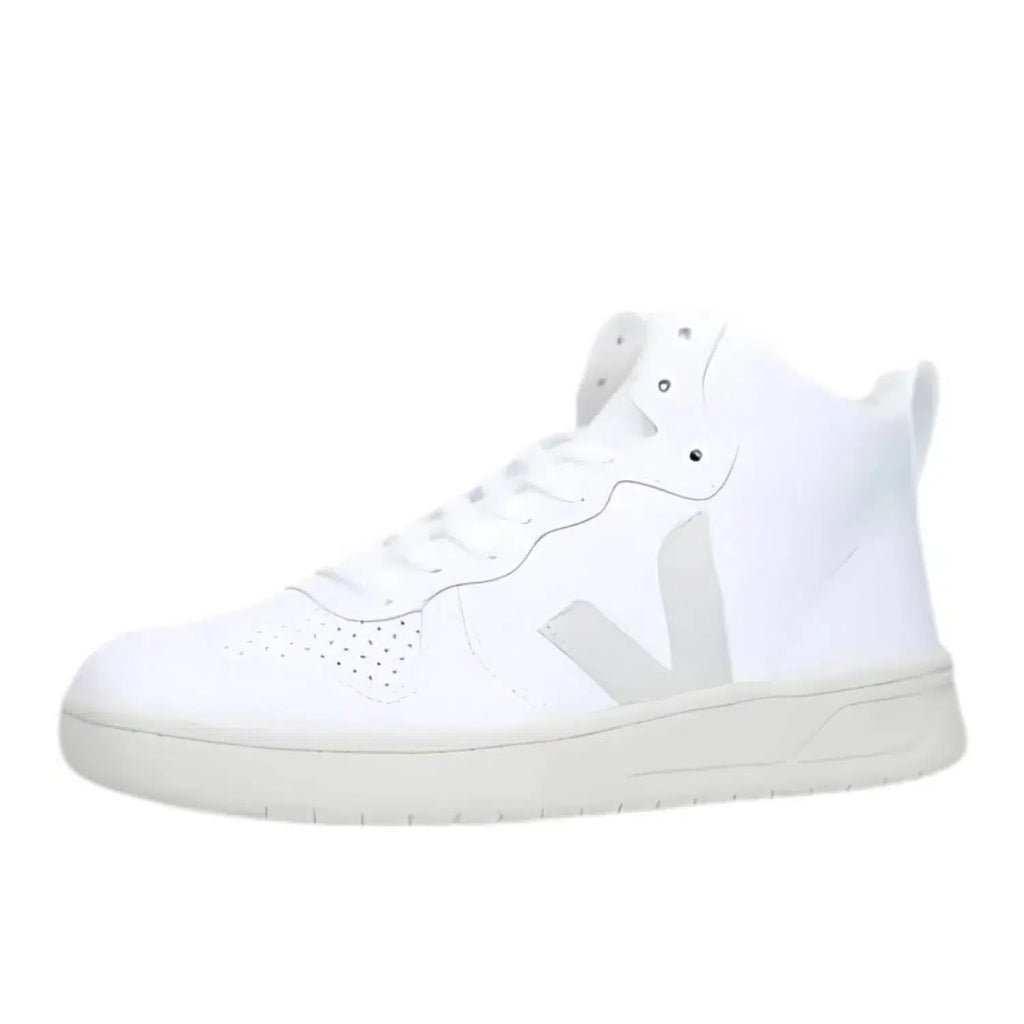 Veja Women's V-15 White Leather Trainers Hi-Tops