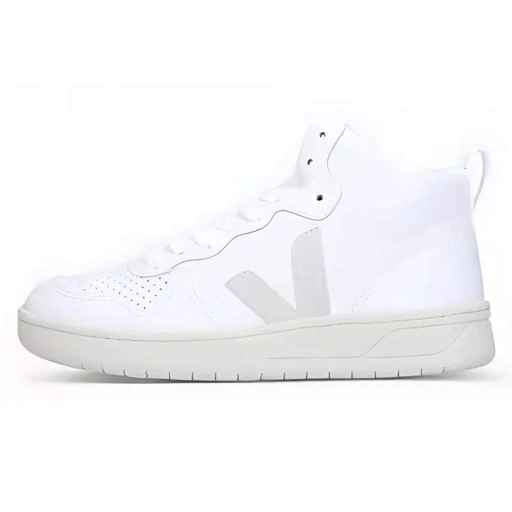 Veja Women's V-15 White Leather Trainers Hi-Tops