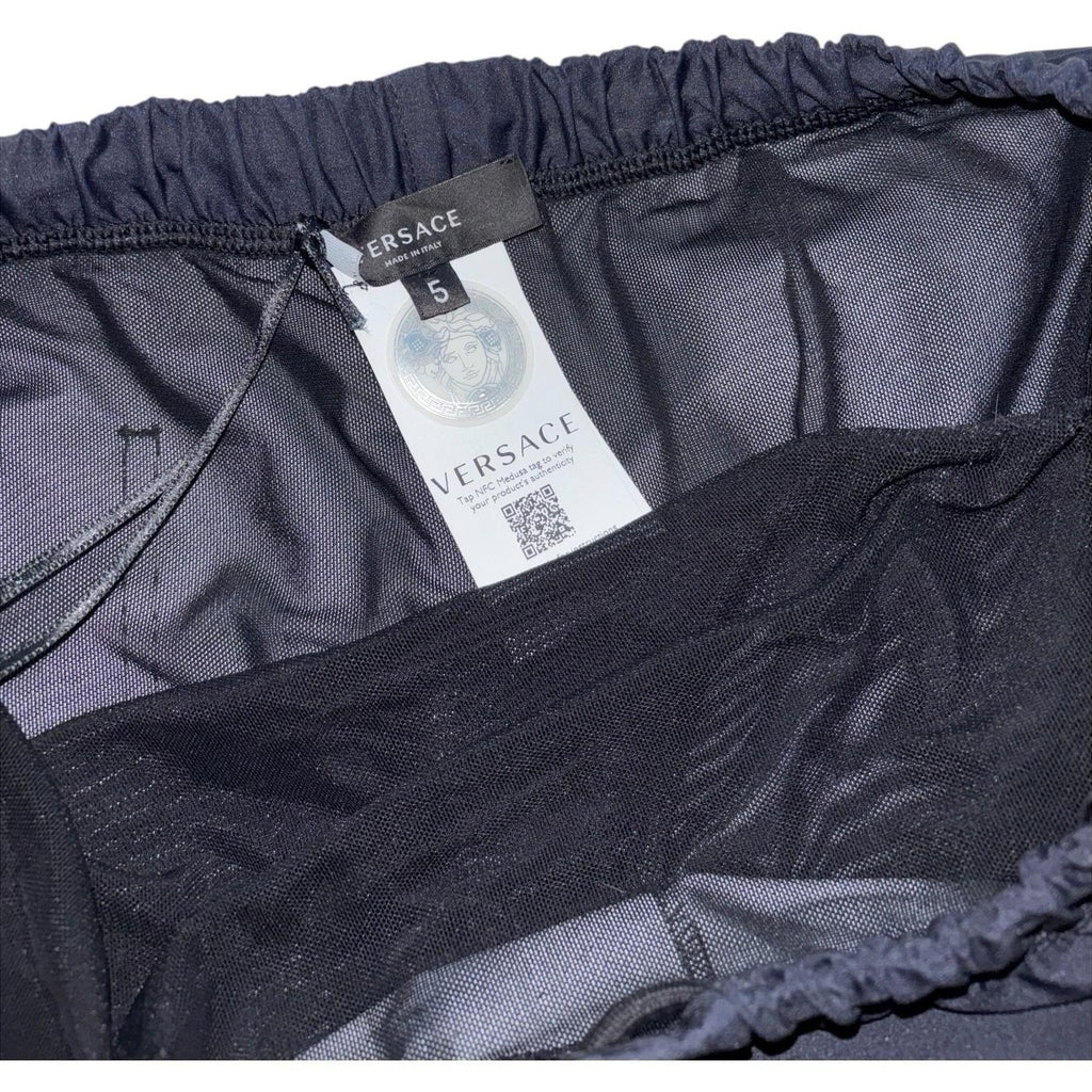 Versace Baroque Print Swim Shorts Black Gold