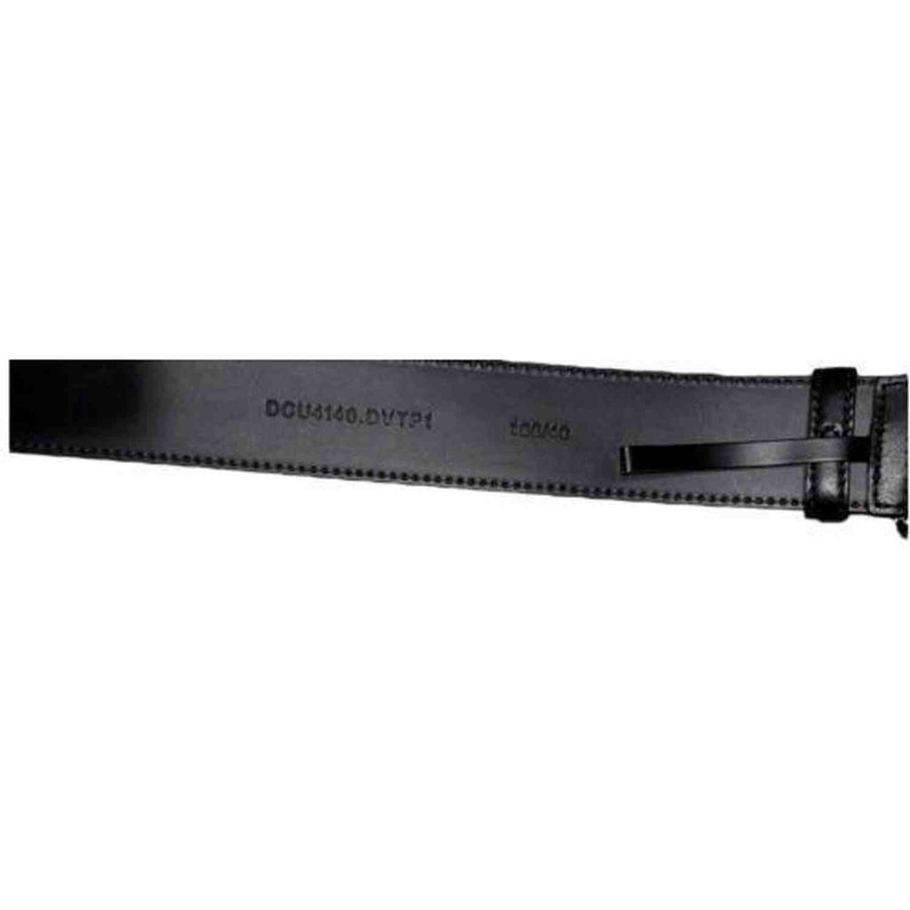 Versace La Medusa Greco Black Patent Leather Belt Silver Medusa