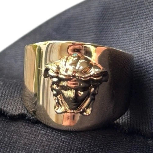 Versace Medusa Ring Gold Brass