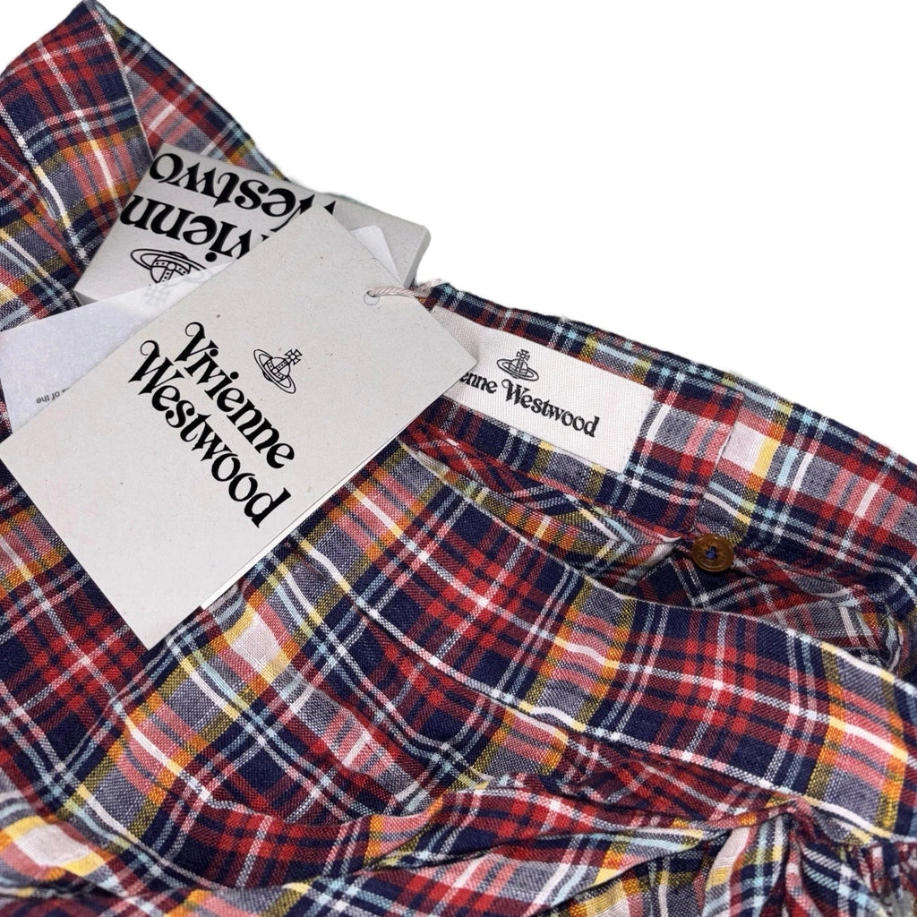 Vivienne Westwood Red Tartan Linen Skirt for Women