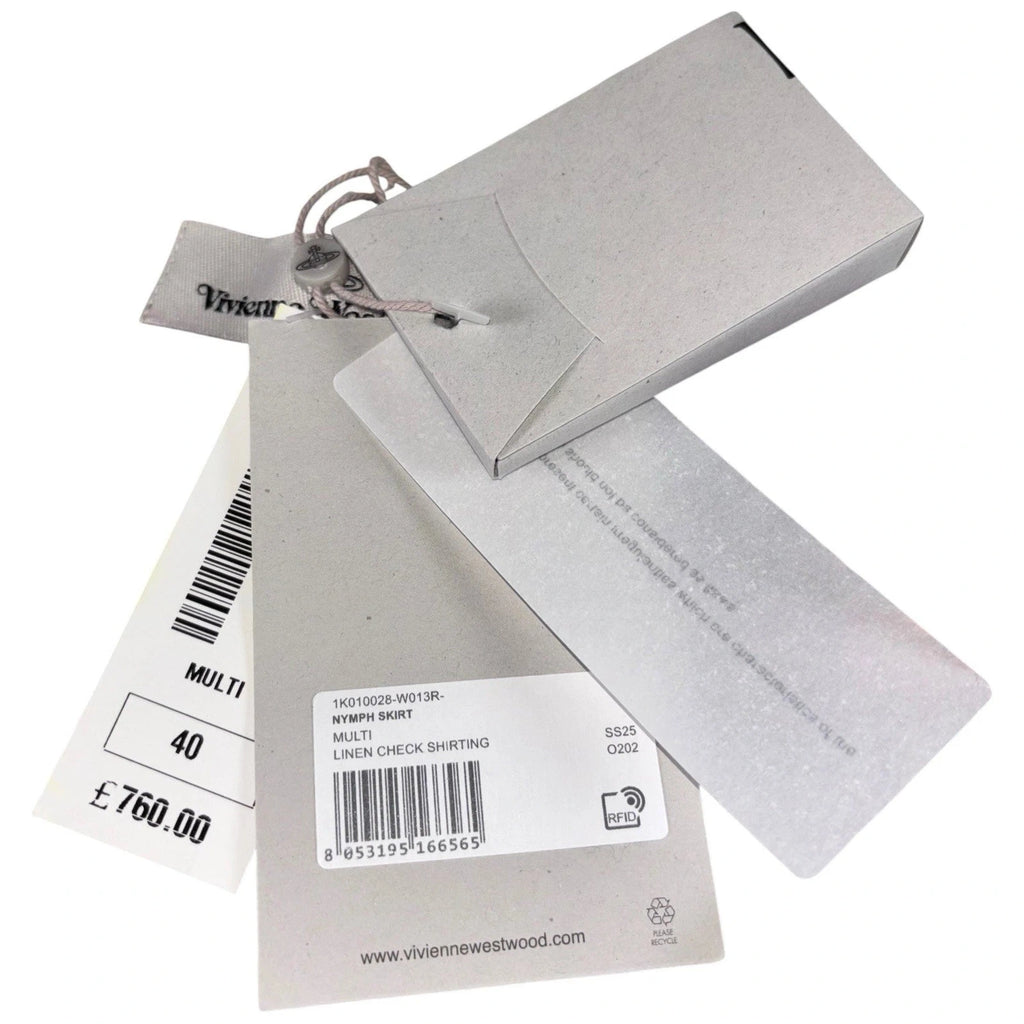 Vivienne Westwood Red Tartan Linen Skirt for Women