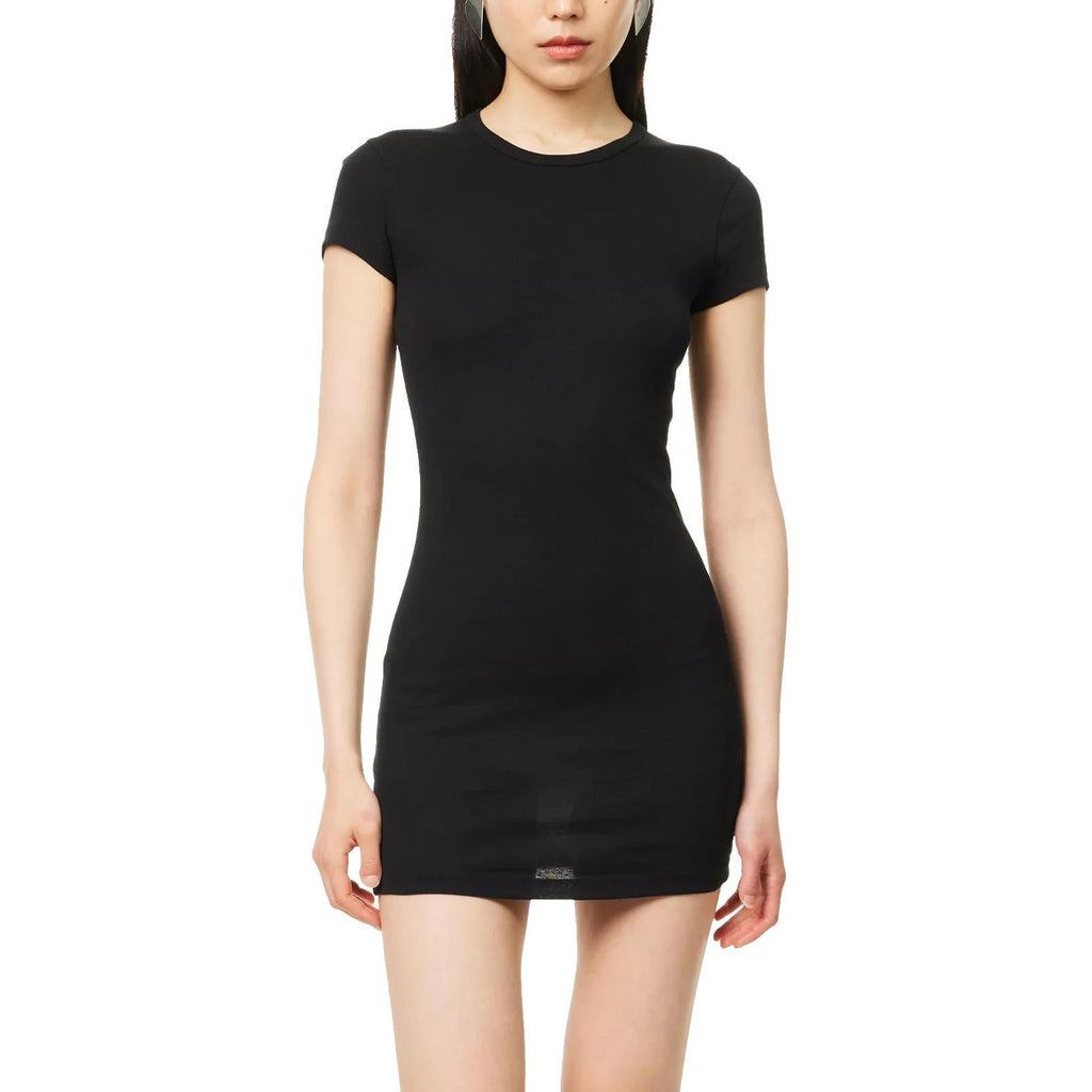 WARDROBE.NYC Round Neck Mini Dress