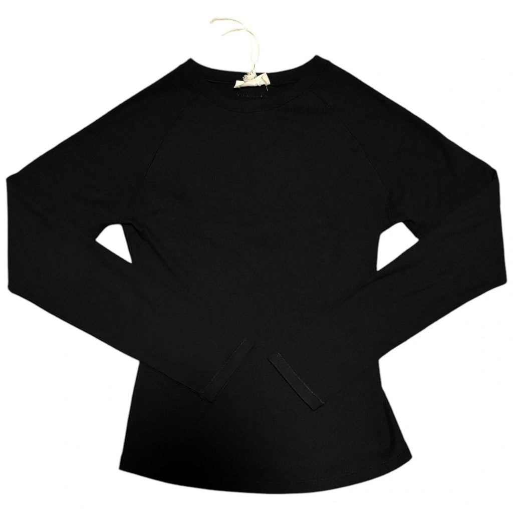 Women Black Long Sleeve Classic Raglan T Shirt
