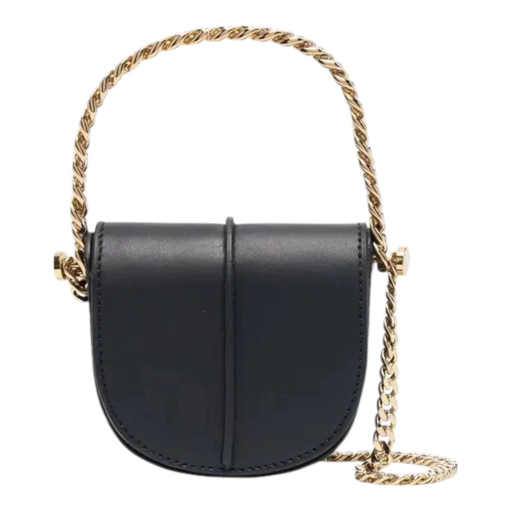 KARA Black Mini Chain Link Crossbody Bag