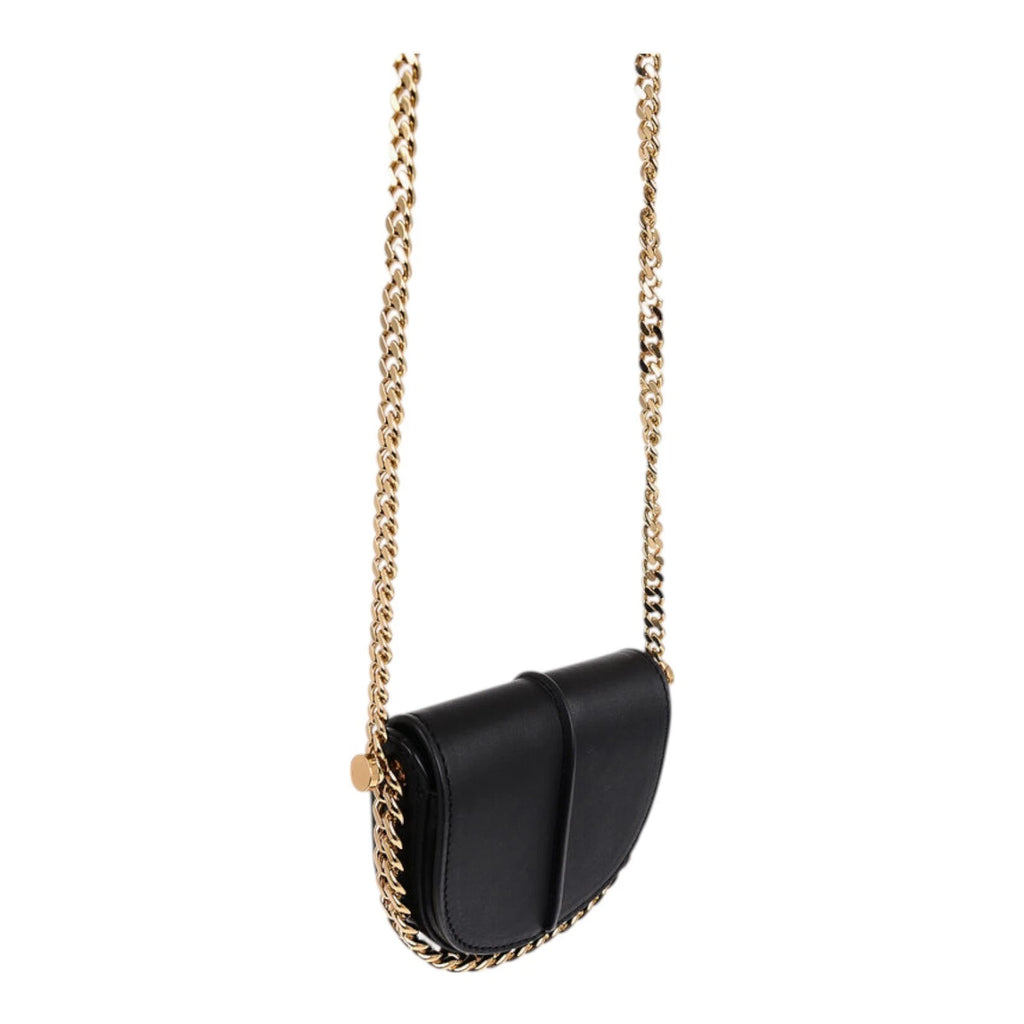 KARA Black Mini Chain Link Crossbody Bag
