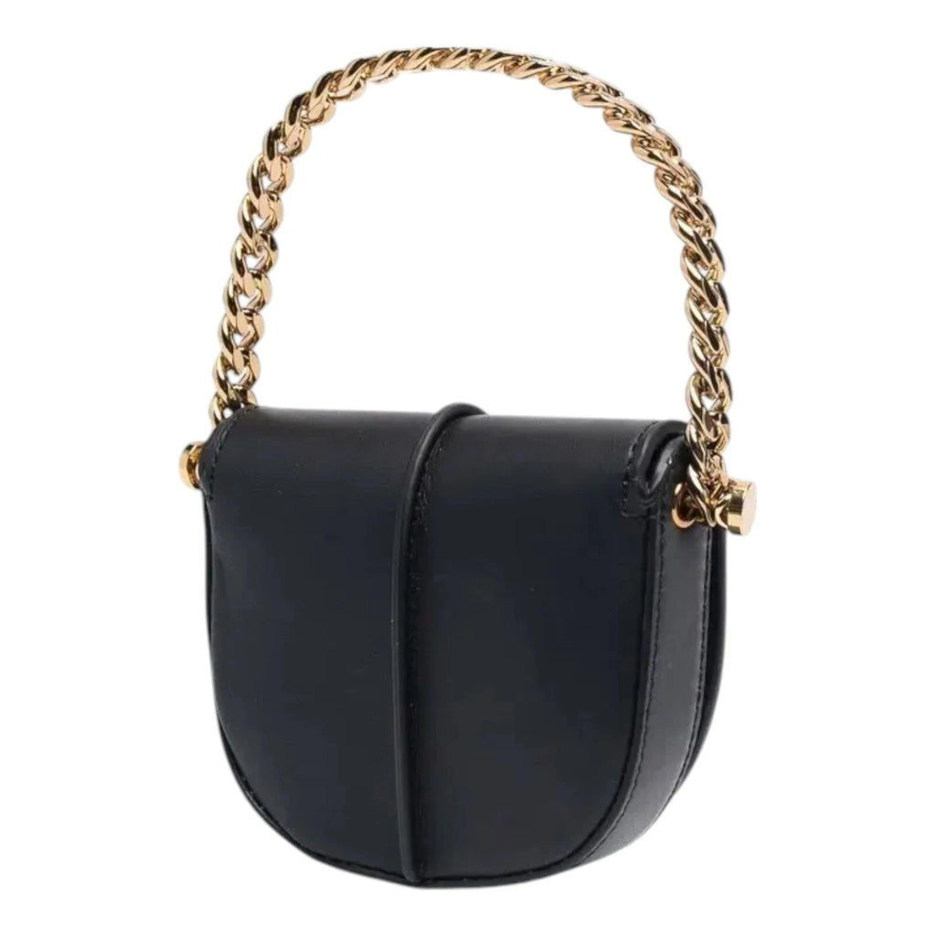 KARA Black Mini Chain Link Crossbody Bag