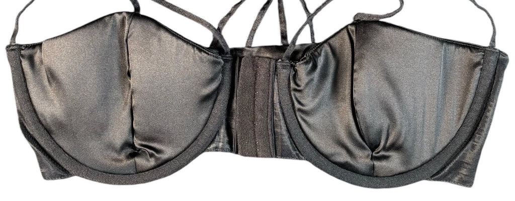 Coco De Mer Black Stretch Silk Bra