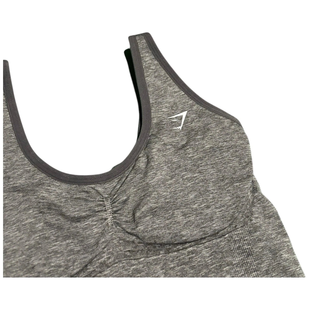 Women Gymshark Lift Contour Seamless Bodysuit Grey Sleeveless Body Fit