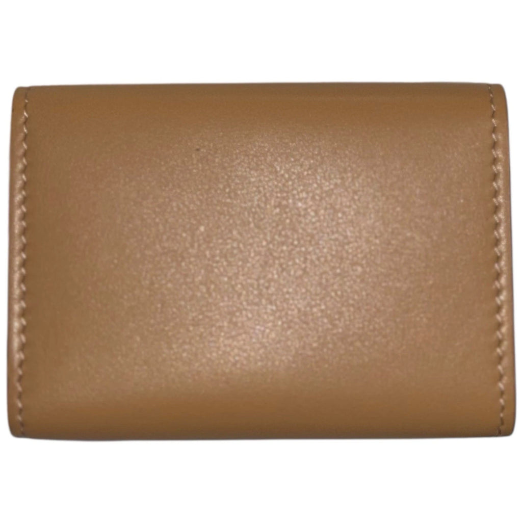 Brunello Cucinelli Brown Bead-Embellished Leather Coin Purse