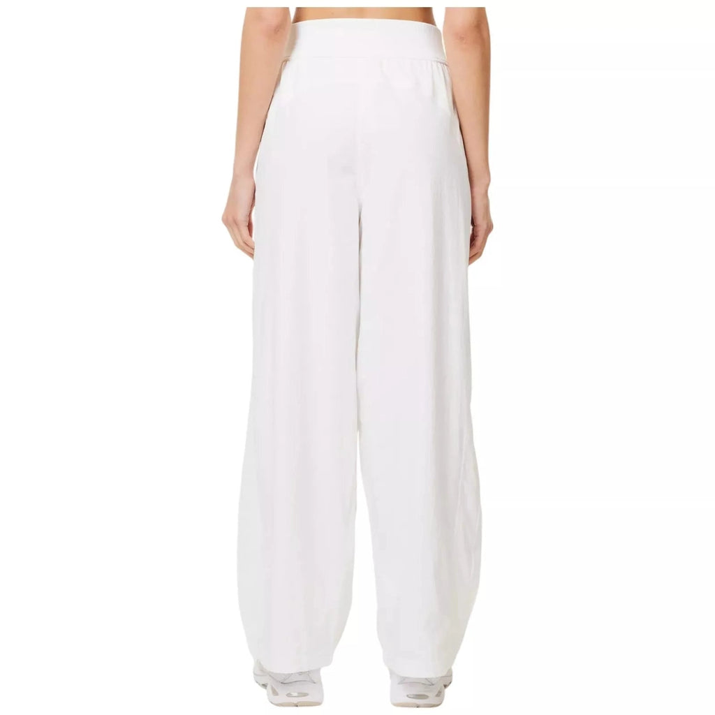 Women Lululemon White Straight Leg Trousers Shell Mid Rise