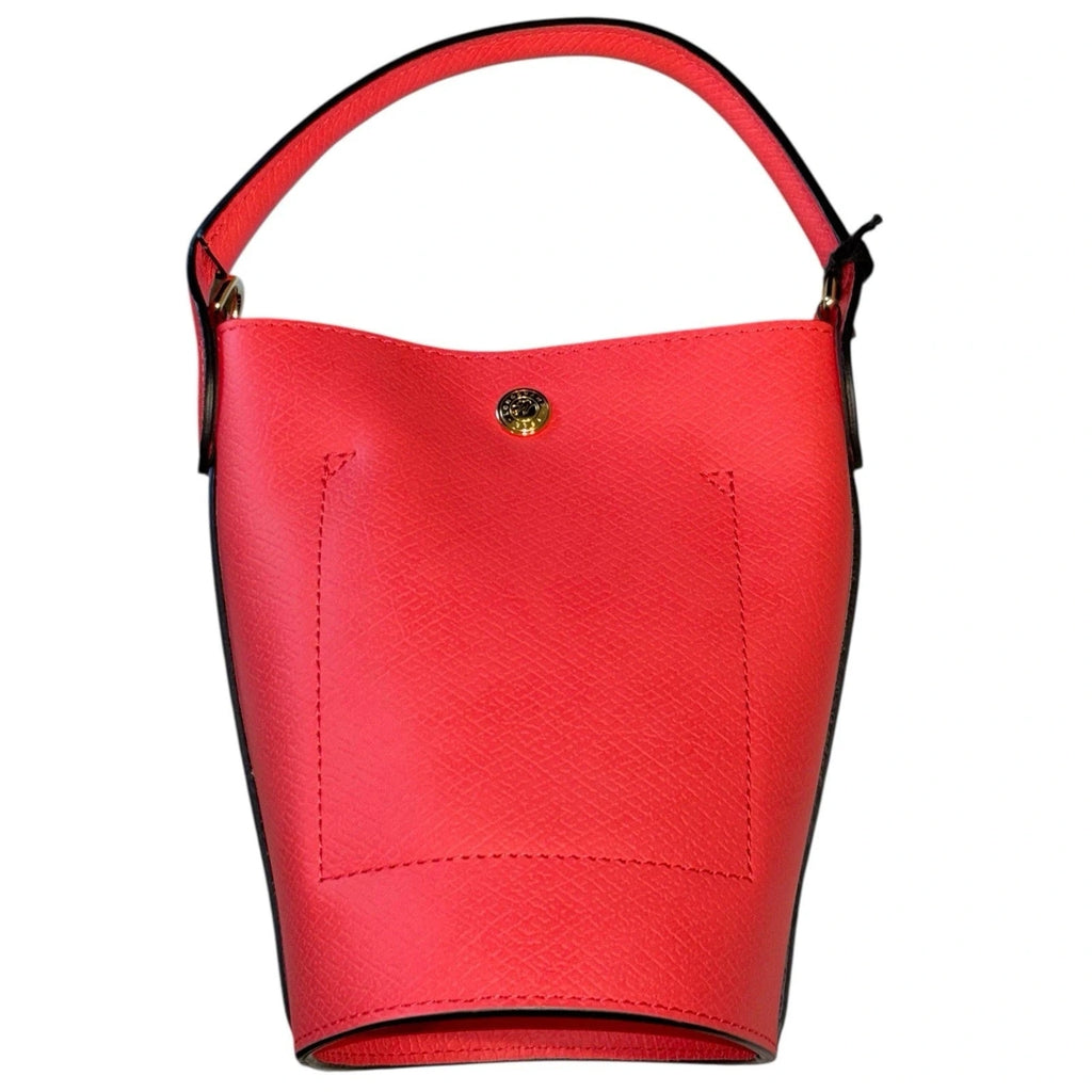 Longchamp Epure Red Leather Mini Bucket Bag