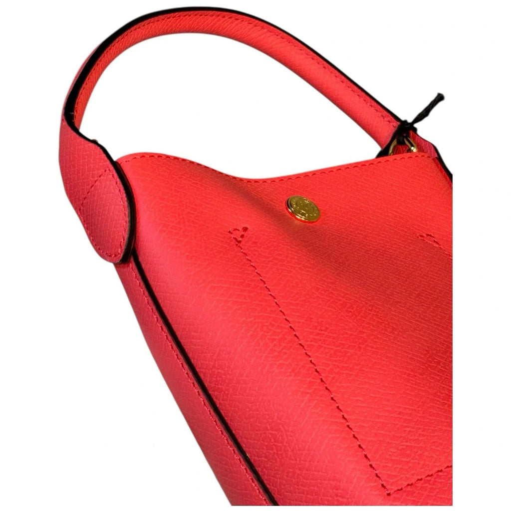 Longchamp Epure Red Leather Mini Bucket Bag
