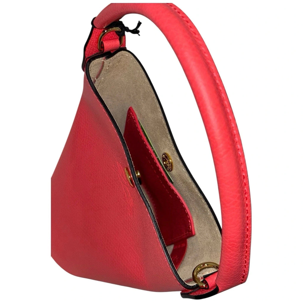 Longchamp Epure Red Leather Mini Bucket Bag
