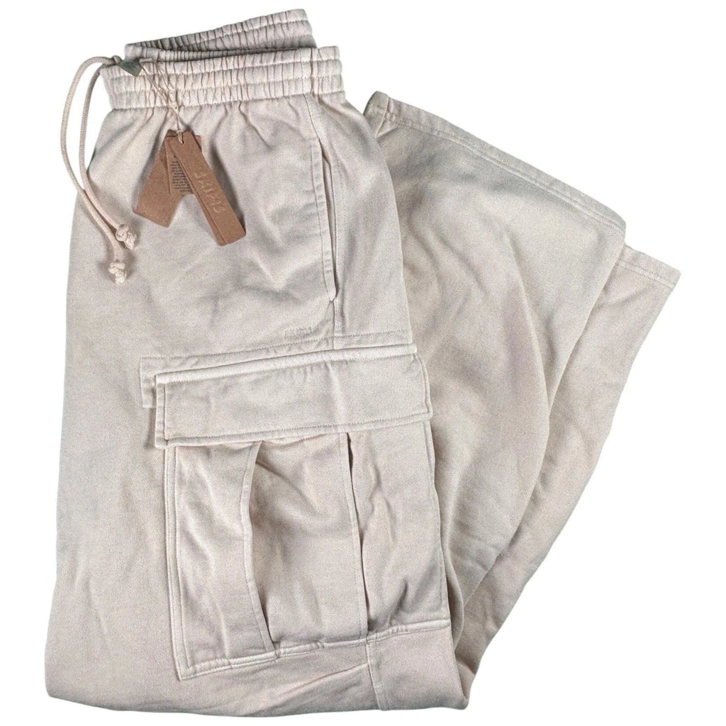 Women White Cargo Sweatpants