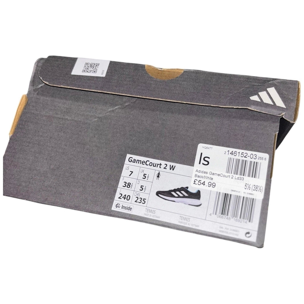 Women's Adidas Game Court 2 Black White Blue Trainers